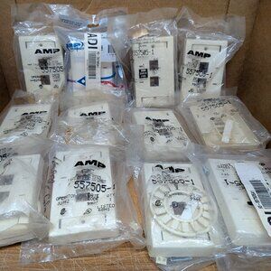 AMP 557505-1 NETCONNECT 2 PORT FACEPLACE KIT - LOT OF 12